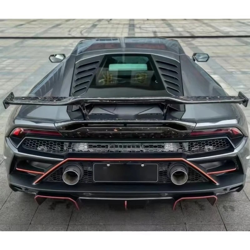 Automotive Parts for  Huracan LP580 LP610 EVO Upgraded Rear Spoiler, Dry Carbon Fiber Rear Spoiler Body Kit